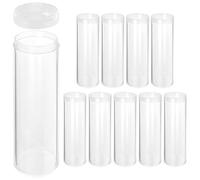 Holibanna 10 Tubos Transparentes para Monedas de 25mm, Porta Monedas Coleccionables, Contenedor de Almacenamiento para Coleccionistas, Protección contra Rayaduras y Oxidación, Adecuado