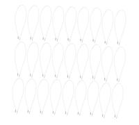 Holibanna 100 Piezas banda elástica bandas elásticas cordones elasticos gorras gorros de máscara stretch rope Cordón elástico de máscara White
