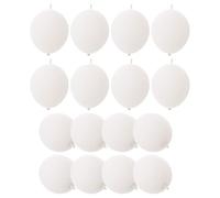 Holibanna 100 Unidades Globos Cumpleaños de Látex Blancos de 12 Pulgadas con Extremo Conectado, Fácil de Inflar y Arreglo Rápido para y Fiestas Obsequios