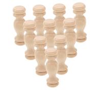 Holibanna 10piezas Columna De Madera Maciza para Muebles Postes De Madera Sin Terminar para Decoración De Interiores Patas De para Manualidades Balaustres Decorativos Columnas Romanas De Par
