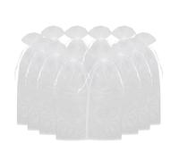 Holibanna 12 Bolsas Reutilizables para Botellas de Vino Cordón Bolsas Portátiles de Organza Blanca 14X37 CM Accesorio Práctico para Embalaje y Obsequio Multifunción para Viaje y