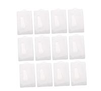 Holibanna 12 Fundas de Plástico de Color Blanco para Tarjetas de Identificación y Bancarias, Prácticas y Resistentes, Tamaño Estándar, Ideales para Tarjetas de Membresía y Autobús