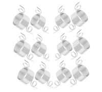 Holibanna 12 Piezas Anillos Guía de Hilo Acero Inoxidable para Tejer y Crochet Protectores Dedales Decorativos Tensión Consistente para Manualidades Hogar