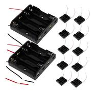 Holibanna 12 Piezas Caja de Plástico para Pilas AA con Interruptor Unidades Soporte para Proyectos Educativos DIY y Electrónica Fácil de Instalar y Transportar Resistente para Experimentos