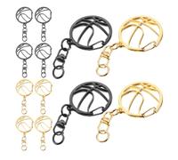 Holibanna 12 Piezas Ganchos de Llaveros Clips Giratorios para Manualidades de Claves y Joyas Accesorios de Llaveros para Diy Color Negro y Dorado
