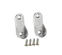 Holibanna 12 Piezas Soporte Ovalado para Barra de Ropa Accesorio Metálico con Montaje Incluido Soporte de Tubo para Armarios Tornillos Resistente para Colgar Prendas