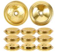 Holibanna 12 Piezas Soportes Flotantes de Mecha para Lámpara de Aceite, Disco Portamecha Metálico Diámetro 4 Cm, Accesorios para Velas de Mantequilla, Uso en Hogar y Decoración