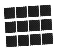 Holibanna 12piezas Algodón Absorbente Del Sonido Olas Panel Fonoabsorbente De Poliestireno Panel Acústico Ignífugo Unidades Alta Densidad Para Pared Prueba De Fuego Aislamiento Acústico