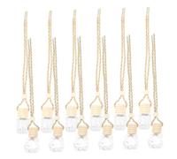 Holibanna 12piezas Difusor Aceites Esenciales Coche Frascos Perfume Vacíos Colgantes Incluidos