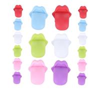 Holibanna 18piezas Marcadores Copas Vino Forma Lengua Silicona Reutilizables Accesorio Fiestas Decorativos Prácticos Portátiles Etiqueta