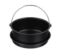 Holibanna 1juego Bandejas para Freidora de Aire Sartén Antiadherente para Pizza y Pastel Accesorio Versátil para Cocinar al Horno y Vapor Compatible con Freidoras