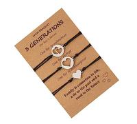 Holibanna 1juego Pulseras De Corazón Para Madre Hijo De Hilo Trenzado De Día Madre Joyería Personalizada Para Niñas y Niño Niña