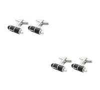 Holibanna 1par Gemelos De Camisa De Inoxidable Diseño De Pluma De Cufflinks De Esmalte Para Hombres Accesorios De Moda Para Fiestas y Eventos Especiales