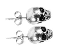 Holibanna 1par Pendientes De Calavera Brillantez Aros Elegantes Para Halloween Joyería Gótica Para Mujeres De Aretes Únicos y Delicados