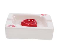 Holibanna 1pieza Cenicero Creativo de Cerámica con Formato de Carta de Poker Decoración de Escritorio con Diseño Único para Hogar U Oficina Forma de Corazón y Cuadrado Varios Estilos