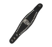 Holibanna 1pieza Pulsera De Cuero Punk Estilo Skelton Accesorios Creativos Para Fiestas Decoración De Actuaciones Unisex Diseño Original Elegante y Llamativa