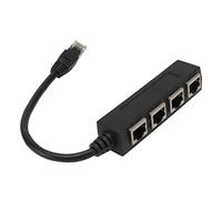 Holibanna 1pieza Slot Network Splitter Adaptador De Cable Ethernet para Distribución LAN De Macho Hembras para Redes Casa y Negro