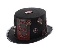 Holibanna 1pieza Sombrero Steampunk Punk Decorativo Para Halloween Accesorio De Festival Unisex De No Tejida y Pu y Cómodo