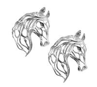 Holibanna 2 broches de Año Nuevo: versátil broche de buena suerte con forma de animal del zodiaco chino 2026. Broche de caballo hueco. Joya de la suerte según el Feng Shui para hombres y mujeres