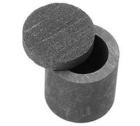 Holibanna 2 Crisoles De Alta Temperatura Para Fundición De Carbón Vegetal Para Refinar Cerámica Joyería Soldadura Genérica Con Tapa Crisol De Fusión De Metales Grafito Negro