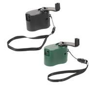 Holibanna 2 generadores de manivela: Cargador de teléfono USB, Accesorios de Viaje, Fuente de alimentación de Emergencia portátil, Banco de energía de Emergencia para Senderismo y mochileros.