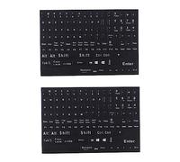 Holibanna 2 Hojas Pegatinas para Inglés Autoadhesivas para Ordenador Portátil y Escritorio Aplicación y Protección y Actualización de Teclas