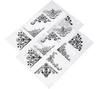 Holibanna 2 Hojas Sello Transparente Vintage para Álbumes y Tarjetas Diy de Estampado Decorativo para Scrapbooking Diseño Elegante y Práctico Material Resistente para Manualidades y