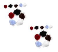 Holibanna 2 Juegos Gorro De Piel Con Pompón. Accesorio De Gorro Pompones De Pelo Esponjoso Pompones Para Manualidades Decoración De Pompones De Ropa Decoración De Bolas Esponjosas 10 Uds * 2