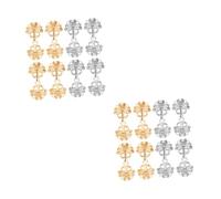 Holibanna 2 Juegos Hebilla De Metal Cheongsam Accesorios - Cárdigan Con Broche Sujetadores De Broche De Chaqueta De Punto Clips Para El Cuello Del Cárdigan Cierre De Capa Hanfu 8 Uds * 2