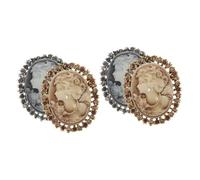 Holibanna 2 Juegos Joyas Con Corpiño De Diamantes De Imitación Vintage Para Mujer Broches Accesorios De Orgullo Collar De Perlas De Moda Para Mujer Prendedores De Solapa Para 2 piezas * 2