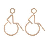 Holibanna 2 letreros para baños públicos, adhesivos de pared para baños para discapacitados, señalización para públicos, de oficina.