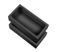 Holibanna 2 moldes de lingotes de grafito para fundición de metales, crisol resistente al calor, bandeja de molde antiadherente para proyectos de fundición de, plata, cobre o joyas.