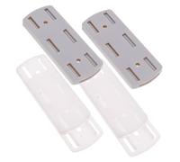 Holibanna 2 Pares Soporte Adhesivo para Regleta sin Taladro con Gancho Combinado Fijador de Enchufes Resistente y Durable Montaje Pared para Hogar y Oficina Instalación