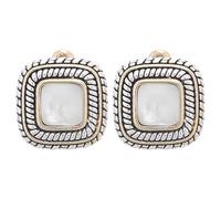 Holibanna 2 pendientes barrocos de concha de perla, con estilo, estilo vintage, para mujer y niña, accesorios de disfraz.