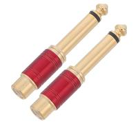 Holibanna 2 piezas Adaptador de Audio con Conectores Macho Hembra para Amplificadores de Guitarra y Sistemas de Entretenimiento Casa Diseño Rojo Sonido de Estable para Uso Profesional y