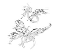 Holibanna 2 Piezas anillo de anillos de niña anillos de joyas cosas para chicas adolescentes anillos de para niñas aleación Silver