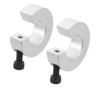Holibanna 2 Piezas Anillo de Fijación para Riel Guiado de Aleación de Aluminio Tipo Abierto con Diseño de Abrazadera y Tornillo para Prevención de Movimiento Axial en Procesos Industriales