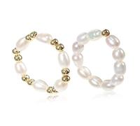 Holibanna 2 Piezas Anillos de Ajustables para Mujeres Joyería para Cumpleaños Anillos Decorativos