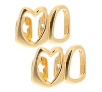 Holibanna 2 Piezas Brackets para Disfraz de Rapero Parrilla Hueca Diente Parrilla de Dientes para Halloween Dentales de Cosplay Facial para Fiesta de Dentales Superiores Gorra Dorada