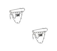 Holibanna 2 Piezas broche de cruz horquillas moño Pin para suéteres Pin para trajes Broche decorativo Broche para pañuelos libélula delicado pin de ropa decoración broche femenino aleación