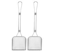 Holibanna 2 Piezas Colador Cuadrado de Acero Inoxidable con Mango Largo, Espumadera de Malla Fina para Filtrar Aceite en Freidora, Gran Capacidad y Uso Profesional en Restaurantes