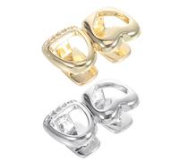 Holibanna 2 Piezas Coronas Doradas con Incrustaciones de Cristales Joyería de Dientes para Mujeres y Hombres Accesorios Decorativos para Cosplay Estilo Hip Hop y Rap para Fiestas y Halloween