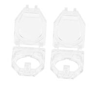 Holibanna 2 Piezas Cubierta Protectora de Botón de Parada de Emergencia Diseño Transparente y Duradero Instalación y Visibilidad para Protección de Interruptores Ambientes