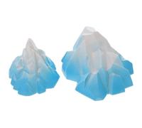 Holibanna 2 Piezas Decoración De Iceberg Hielo Polar Decoración del Paisaje De La Pecera Gigante Limpiador Decoraciones para Peceras Acuario Pequeño Burgo Sky-Blue De Polivinilo