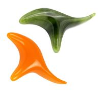 Holibanna 2 Piezas Herramienta de Masaje Rascador de Resina para Cuerpo y Cara Bastón de Acupuntura y Masaje para Relajar Músculos y Aliviar Tensión