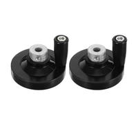 Holibanna 2 Piezas Manija Giratoria de Resina para Torno con Mango Redondo de 2.5 Pulgadas, Diseño Ergonómico y Tornillo Superior Circular para Ajustes Manuales