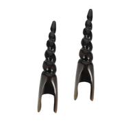 Holibanna 2 Piezas Palo Acupunta De Bocina De Vaca Masajeador De Desguace Herramienta De Masaje Facial Varilla De Raspado Varilla De Acupresión De Palo De De Mano Cuernos Negro