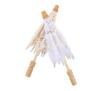 Holibanna 2 Piezas Paraguas De Fotografía De Encaje Pequeña Manualidad De Utilería para Fotografía Pequeña Sombrilla Decorativa para Boda Paraguas De Boda para Accesorios Fotográficos