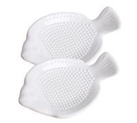 Holibanna 2 Piezas Ralladores Manuales Placa con Diseño de Pez para Jengibre Ajo y Especias Utensilios de Cocina Prácticos Fáciles de Limpiar y Almacenar Compacto para Uso Doméstico