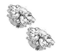 Holibanna 2 Piezas Rhinestone Tuxedo Shirt Studs For Men Women Elegant Floral Design For Business Wedding Party Accessories